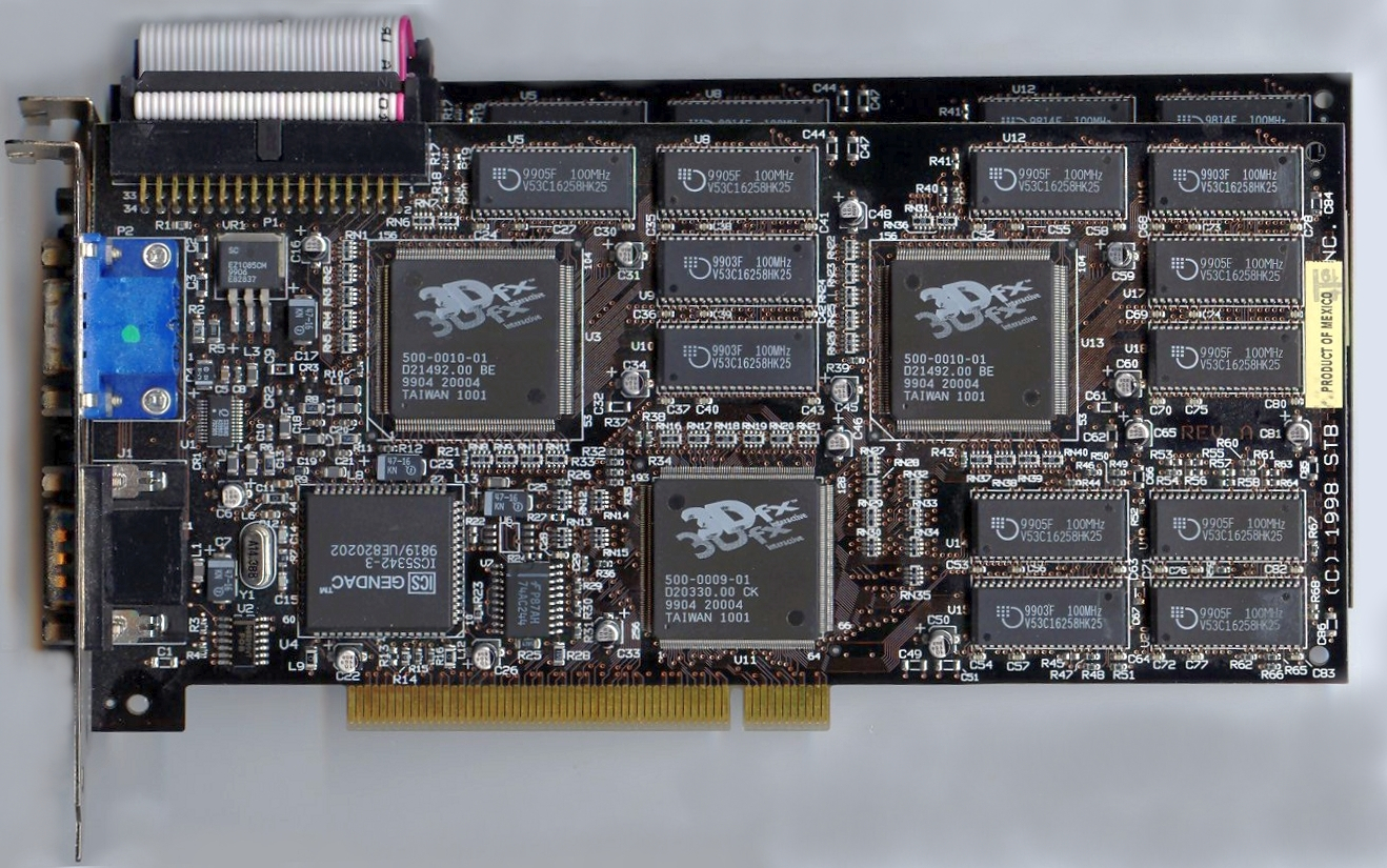 Две видеокарты STB Voodoo 2 в режиме SLI